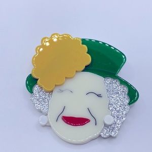 Acrylic Queen Elizabeth Brooch
